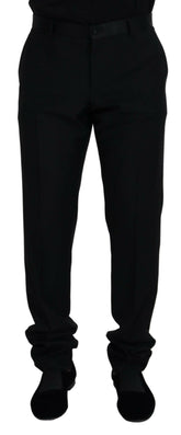 Dolce & Gabbana Black Wool Chino Formal Pants -   -  Dolce & Gabbana.